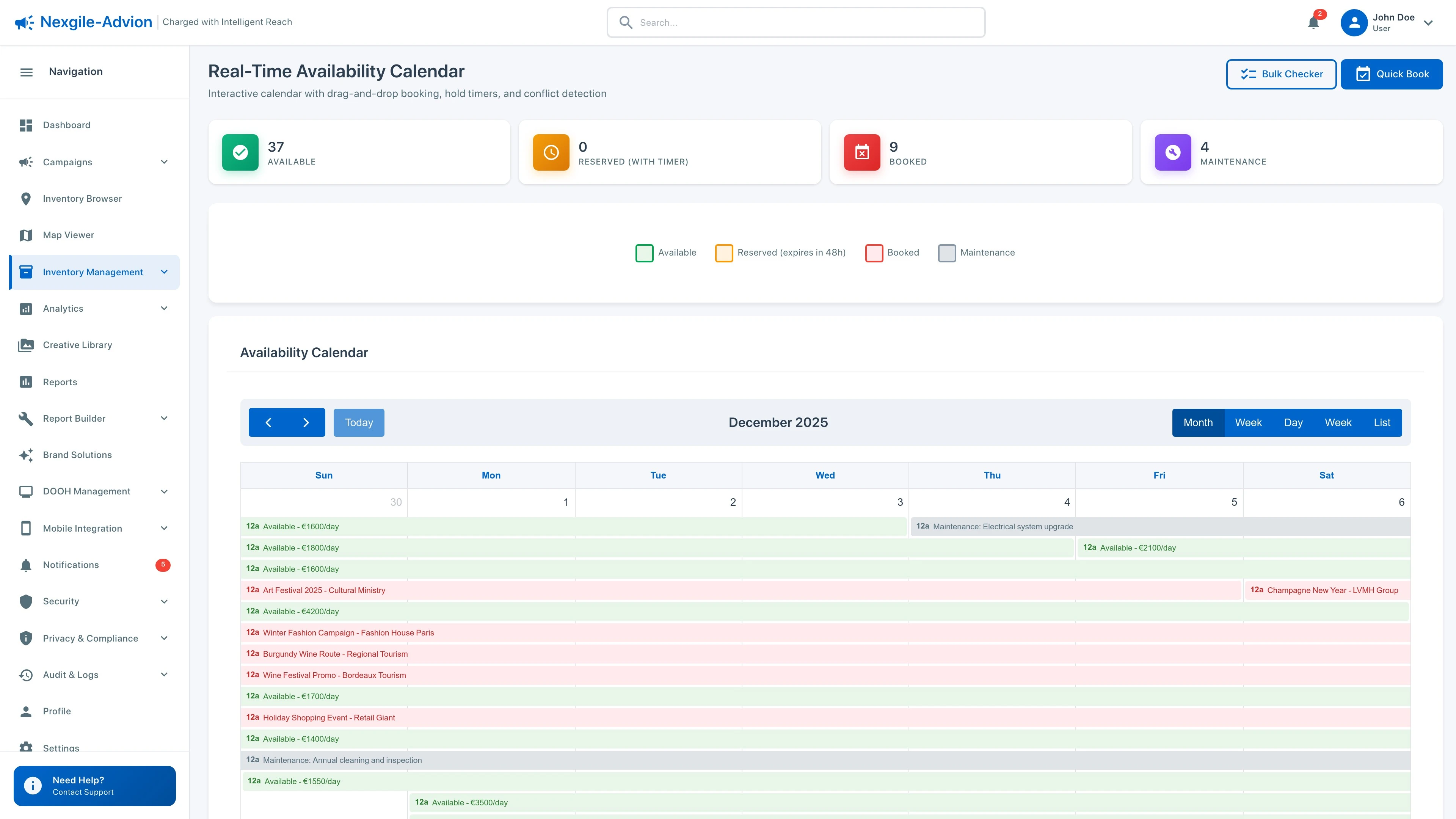 Inventory Availability Dashboard