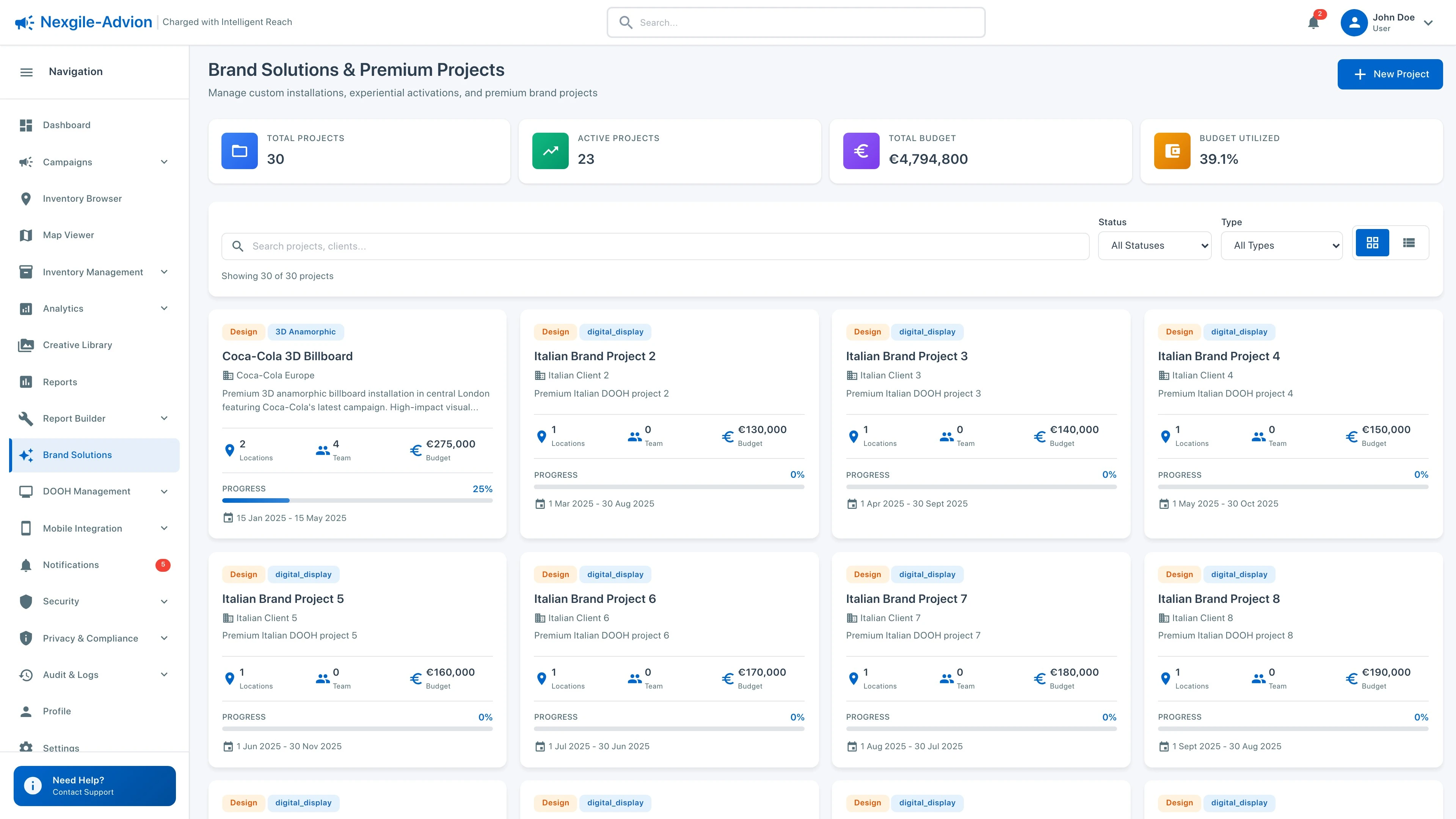 Brand Solutions Dashboard